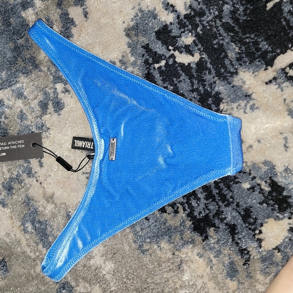 Blue velvet cheeky coverage Bathing suit bottoms - Picture 2 of 2
